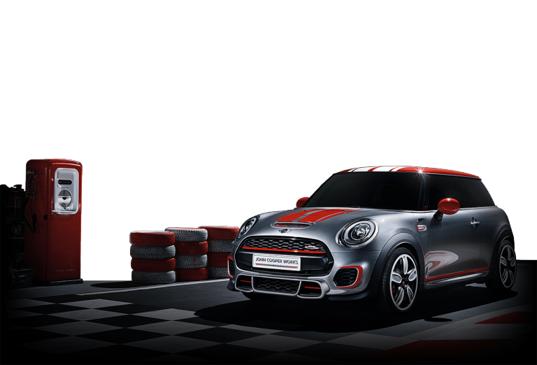 Auto MINI John Cooper Works con Bandas Deportivas